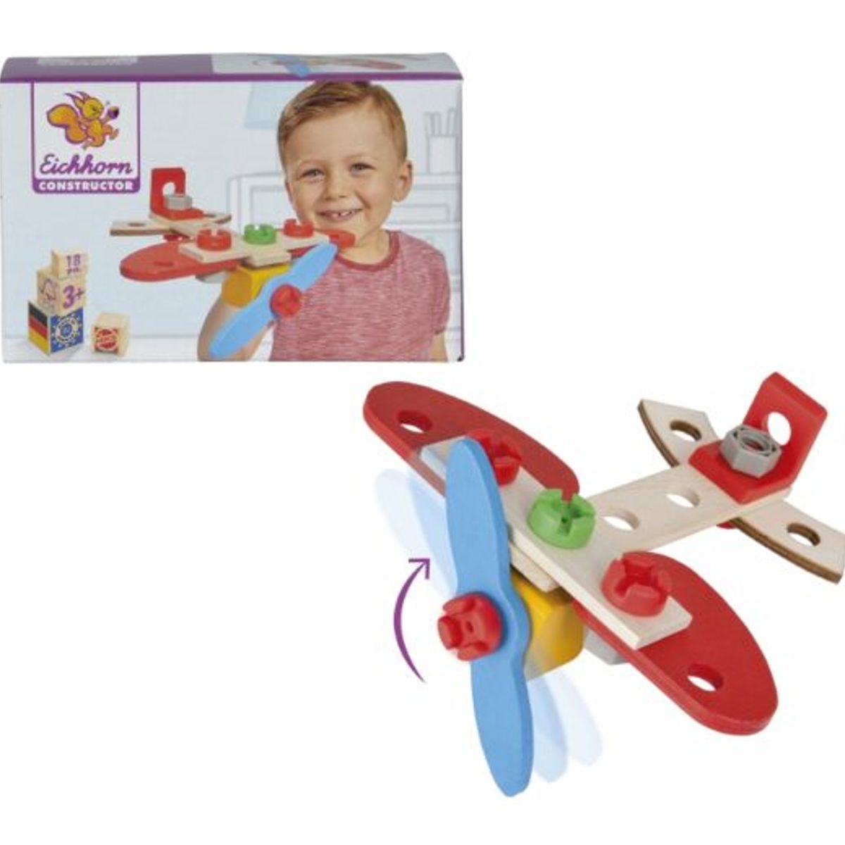 GENERICO - Juguete Armable Eichhorn Airplane Pequeño
