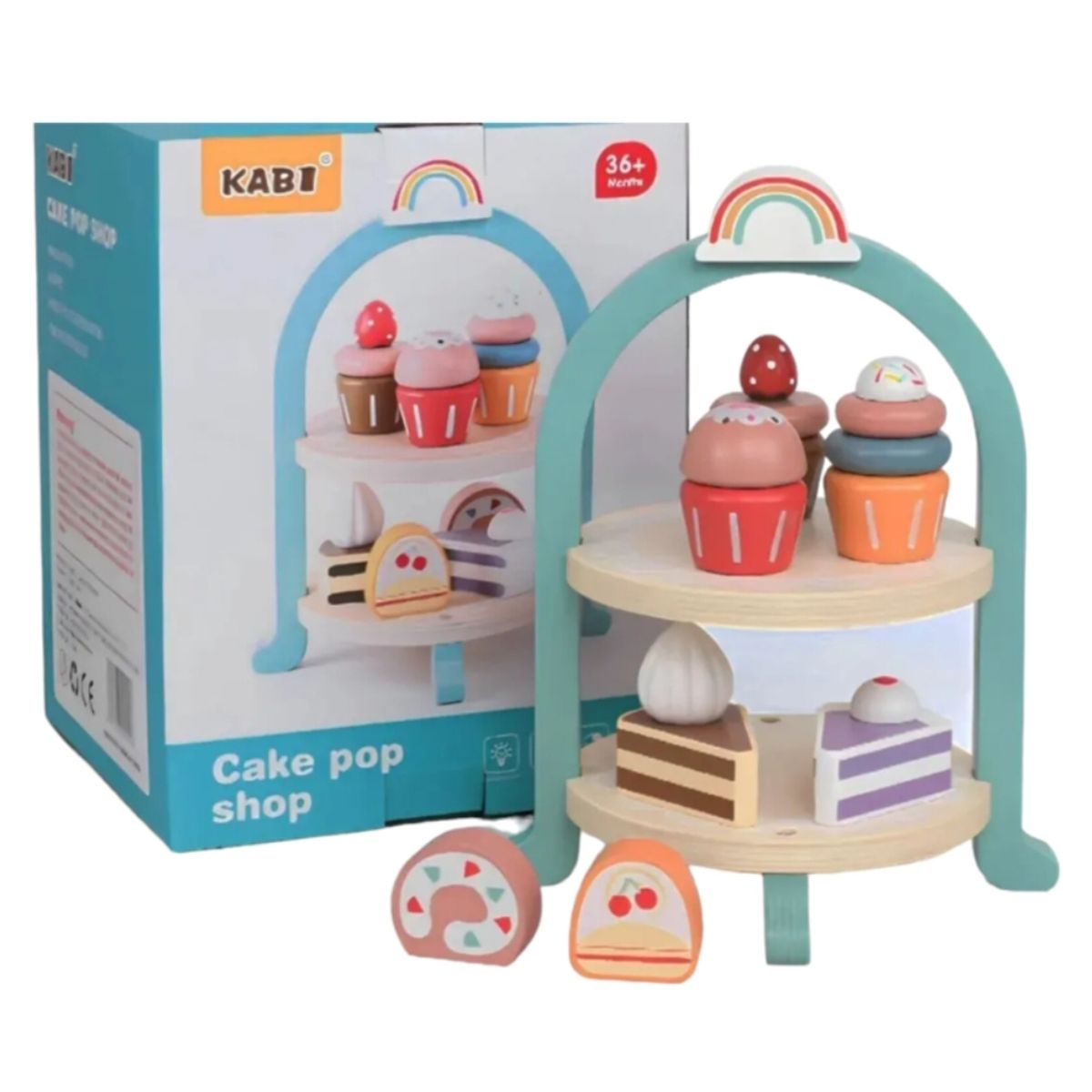 GENERICO - Exhibidor De Postres  Pasteles De Madera