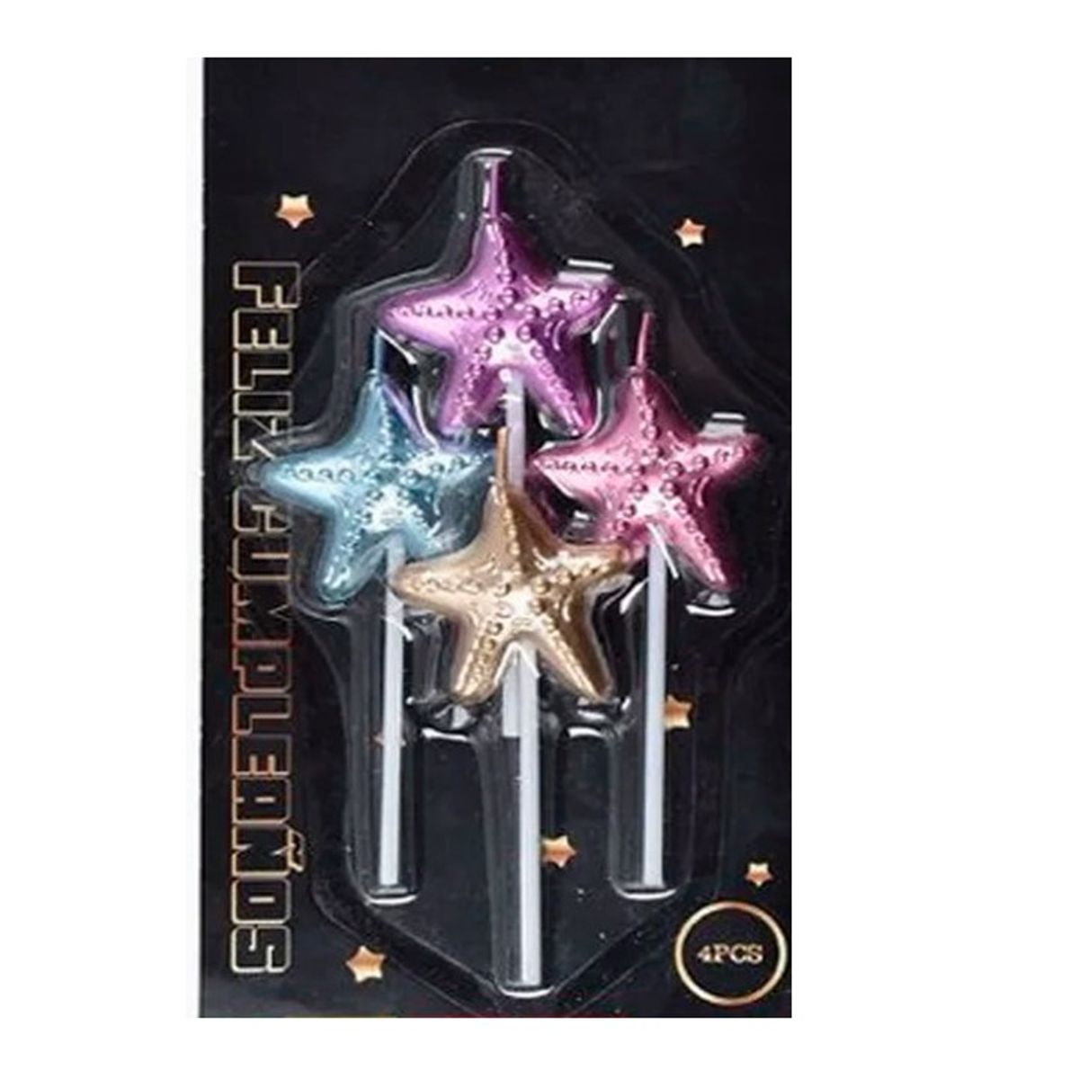 GENERICO - Velas de Cumpleaños Estrella Colores Surtidos Brillantes