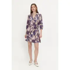 ASH - Vestido Estampado Camisero Morado