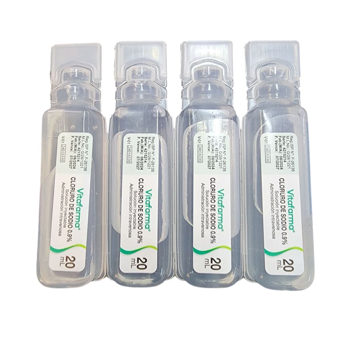 GENERICO - SUERO FISIOLÓGICO 20ML 0,9% CAJA 40 UNIDADES