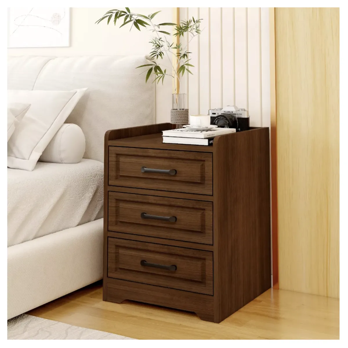 HOMER DESIGN - Velador 3 Niveles Con Cajones Homer Design 40*36*60cm estilo europeo