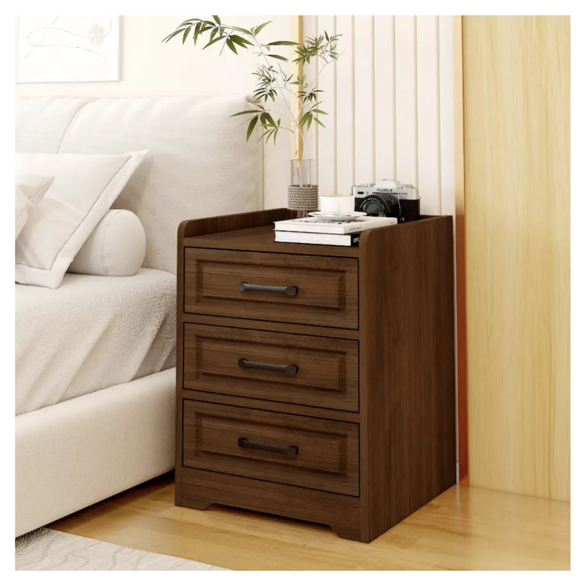 HOMER DESIGN - Velador 3 Niveles Con Cajones Homer Design 40*36*60cm estilo europeo