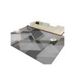 GENERICO - Alfombra Moderna Antideslizante Diseño Geométrico 3D 200X180cm