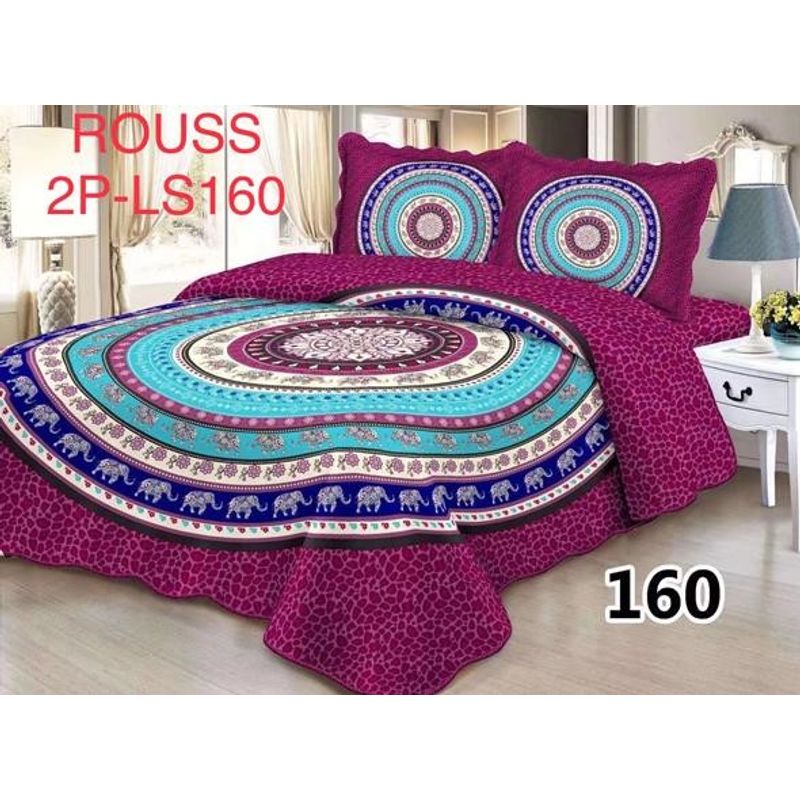 GENERICO - Cobertor Tipo Quilt de Verano / Cubrecamas 2 Plazas Mandalas