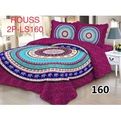 GENERICO - Cobertor Tipo Quilt de Verano / Cubrecamas 2 Plazas Mandalas