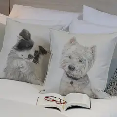 MARGARITA SCHEEL BY CASA ALVARINHO - Funda Cojín Westie 45x45…