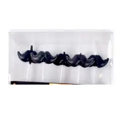 GENERICO - Velas De Cumpleaños Bigote Color Negro