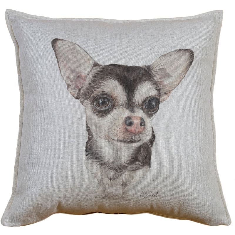 MARGARITA SCHEEL BY CASA ALVARINHO - Funda Cojín Chihuahua 45x45
