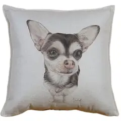 MARGARITA SCHEEL BY CASA ALVARINHO - Funda Cojín Chihuahua 45x45…