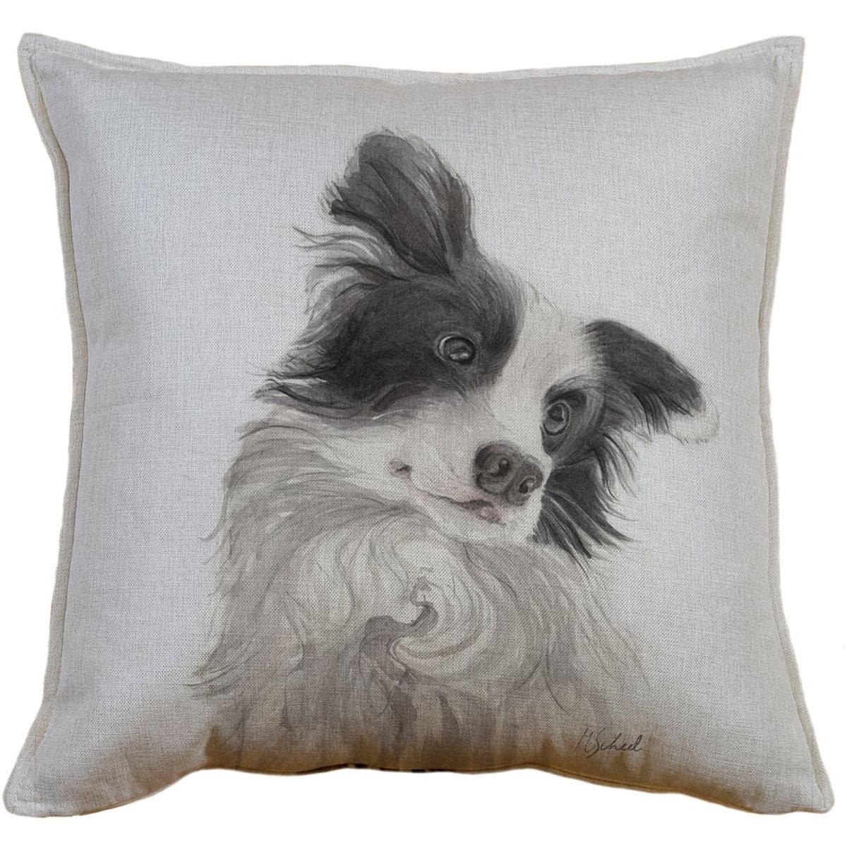 MARGARITA SCHEEL BY CASA ALVARINHO - Funda Cojín Border Collie 45x45