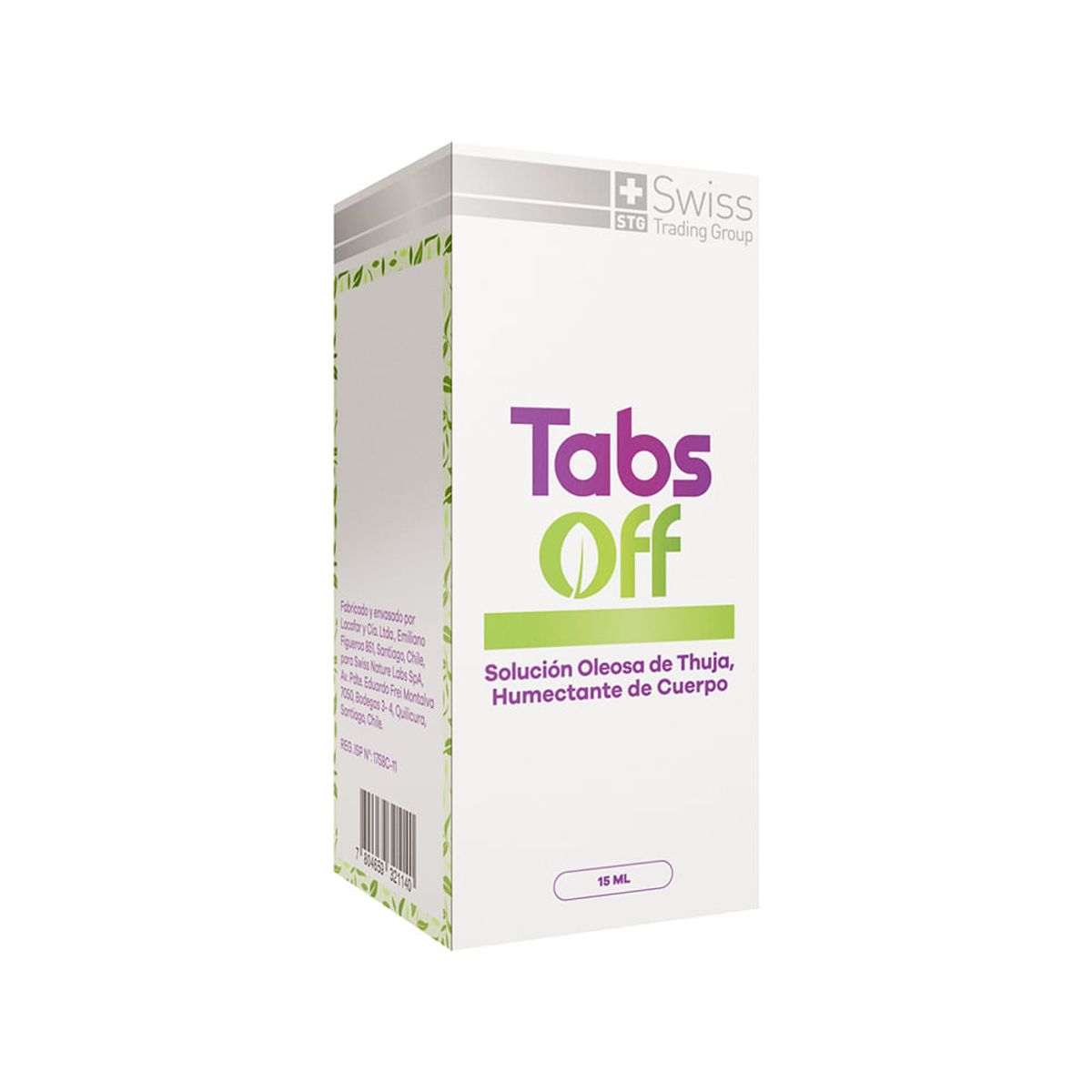 TABS OFF - Humectante de Cuerpo Tab Off Frasco 15 mL Quita Carnosidades