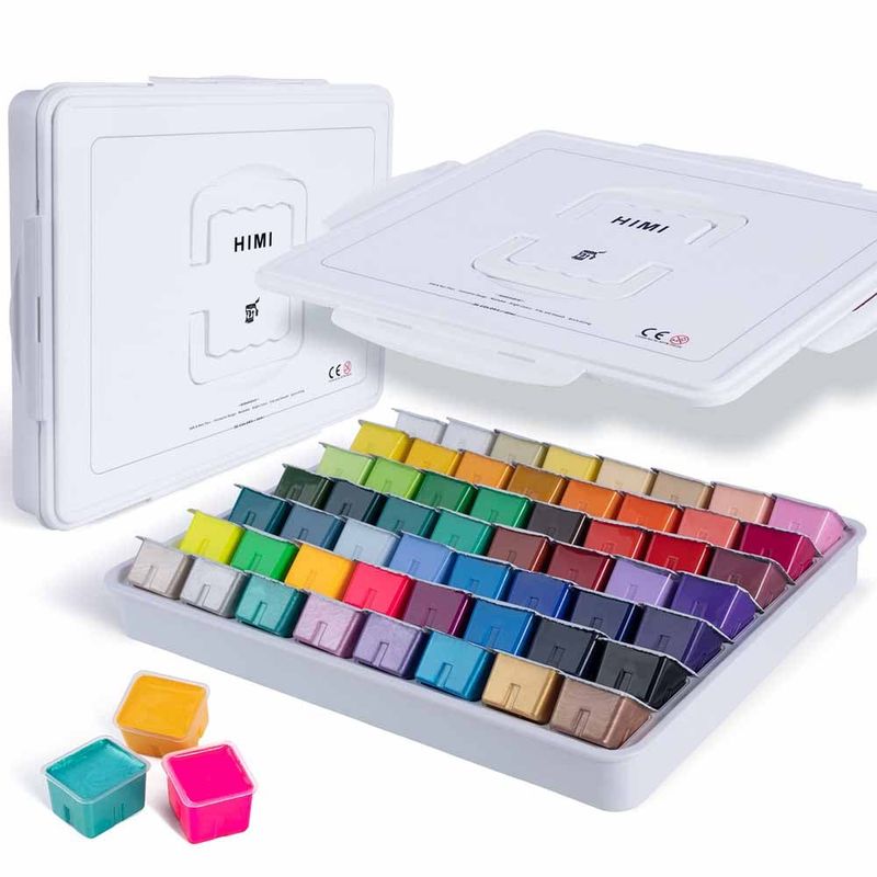HIMI - SET HIMI GOUACHE 56 COLORES / 30GR (ESTUCHE BLANCO)