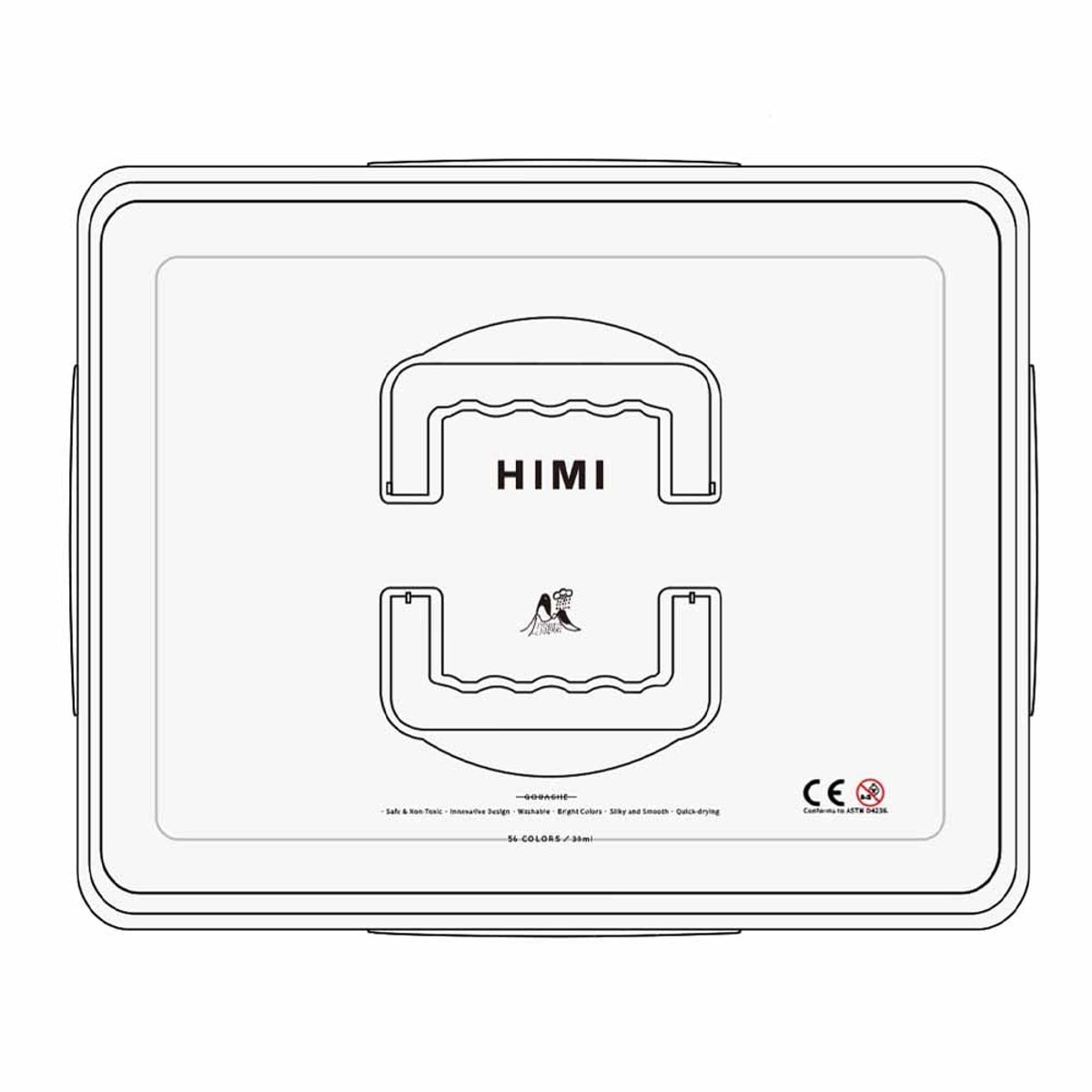 HIMI - SET HIMI GOUACHE 56 COLORES / 30GR (ESTUCHE BLANCO)