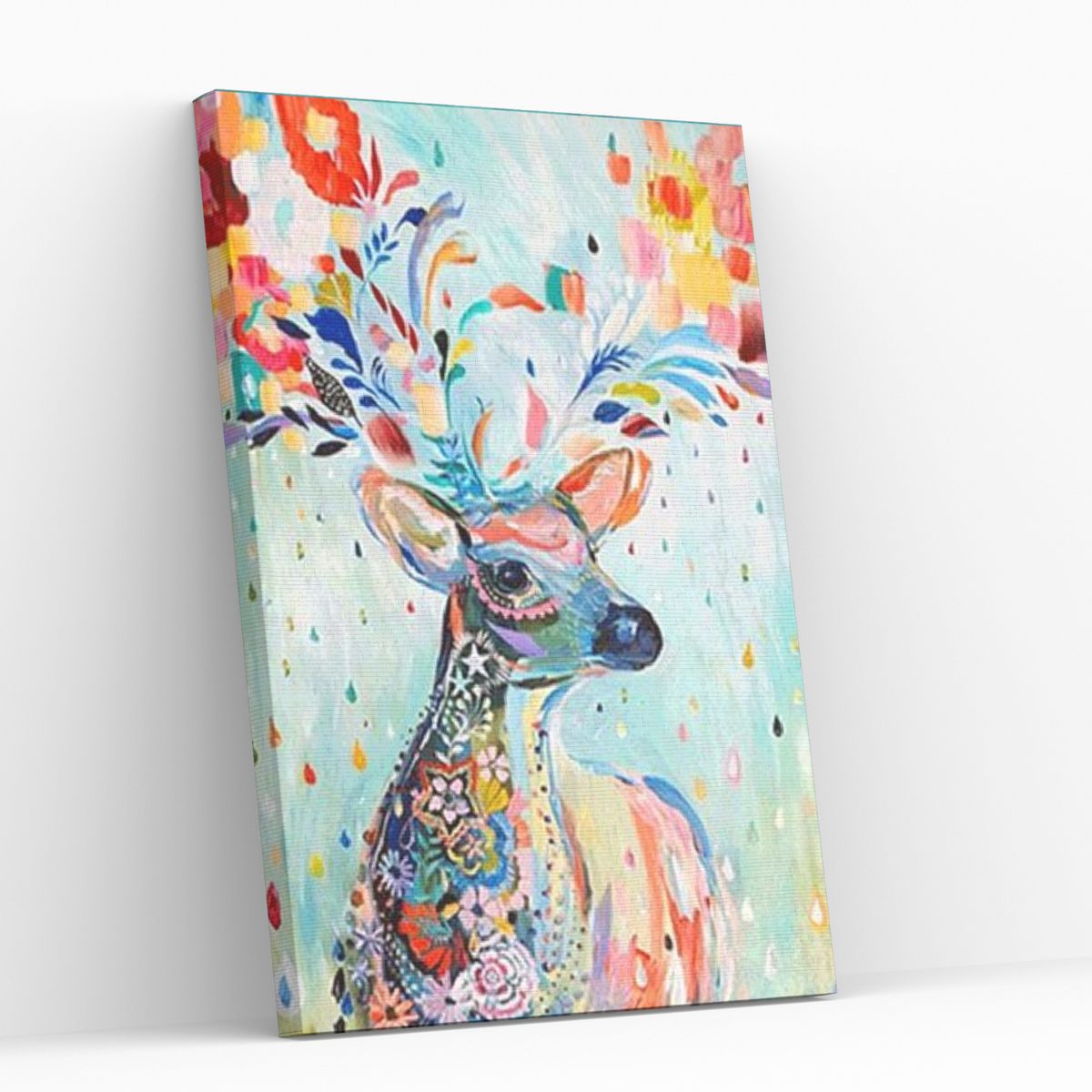 GENERICO - Diamond Painting Venado Colorido - Pintura Con Diamantes 40X50 Cm