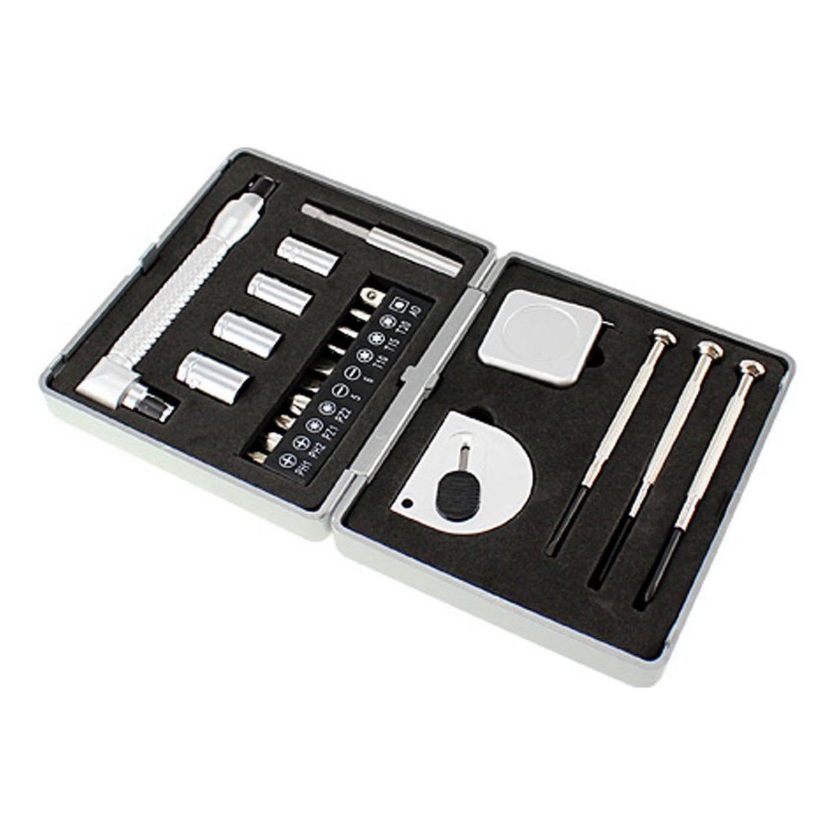 IMPORTCLICK - Set Maletín Plateado Con 21 Herramientas