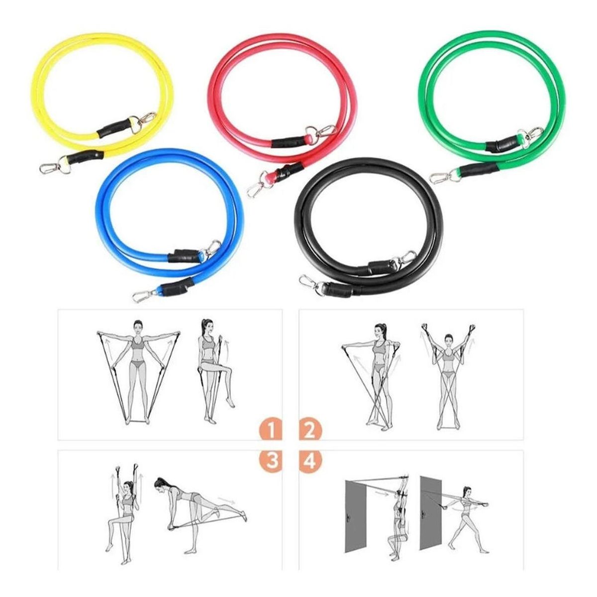 IMPORTCLICK - Kit 5 Bandas Elásticas Deportivas Resistencia