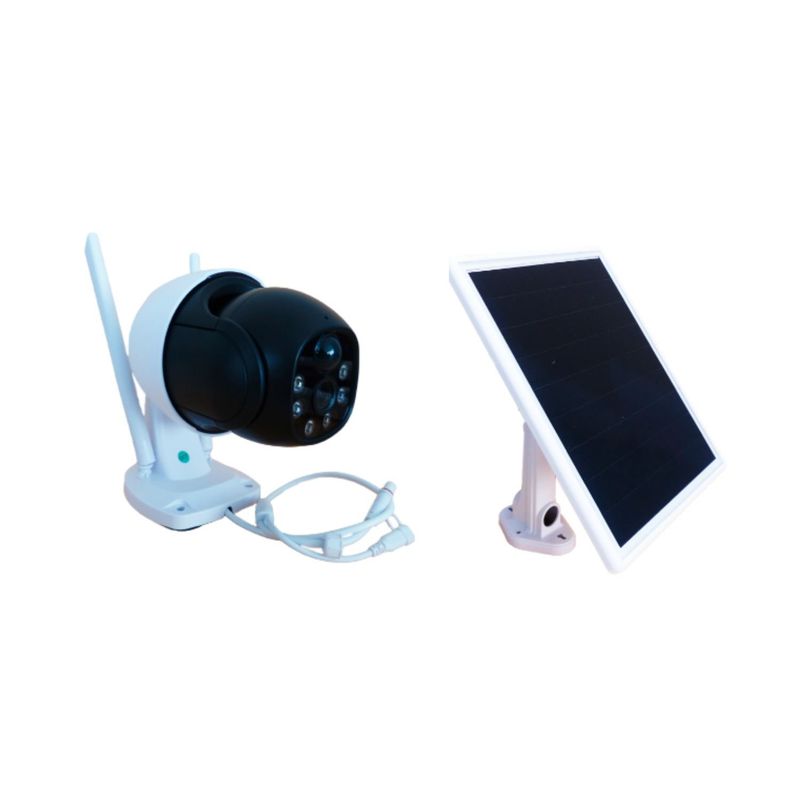 IMPORTCLICK - Cámara Solar IP WIFI Movimiento 355° Panel - Blanco