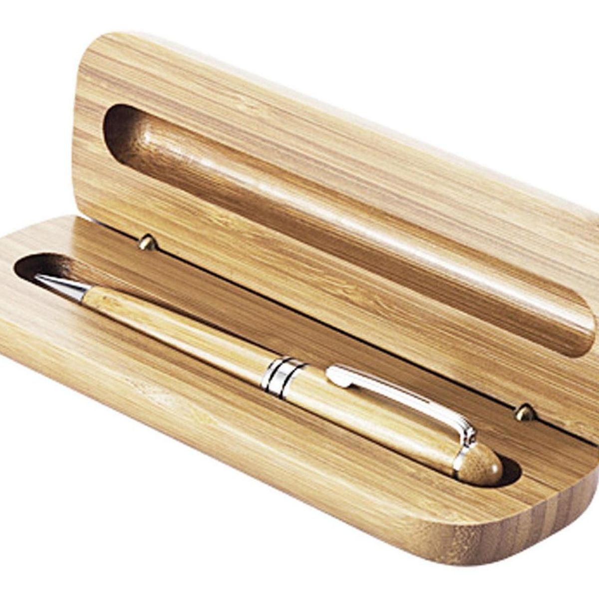 IMPORTCLICK - Set Bolígrafo Lápiz Estuche Bambú Deluxe