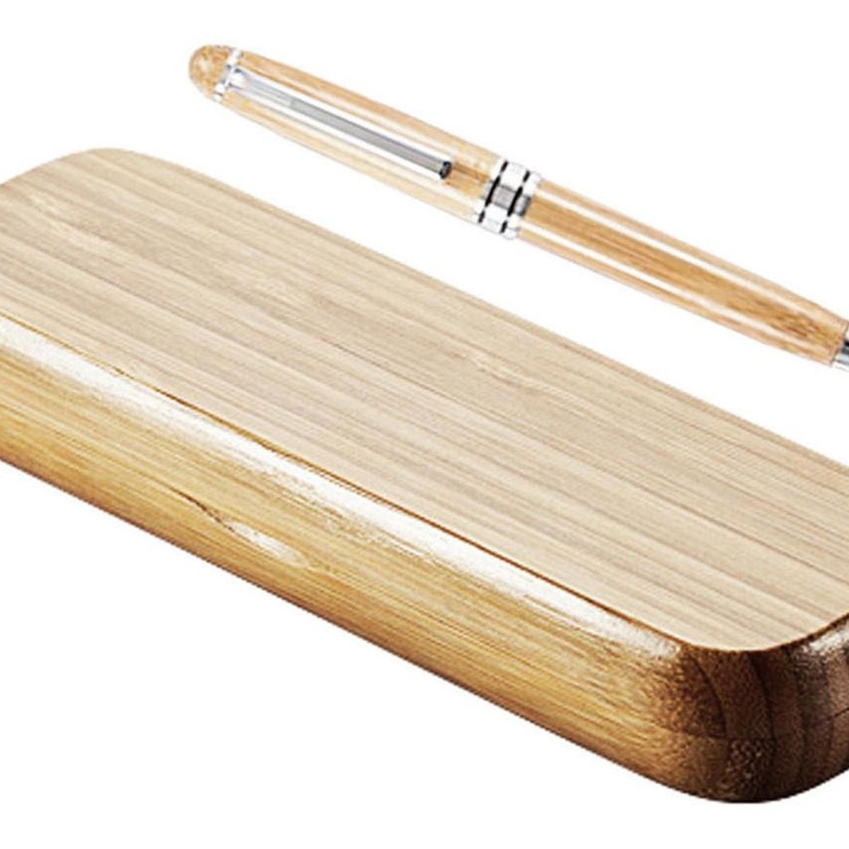 IMPORTCLICK - Set Bolígrafo Lápiz Estuche Bambú Deluxe