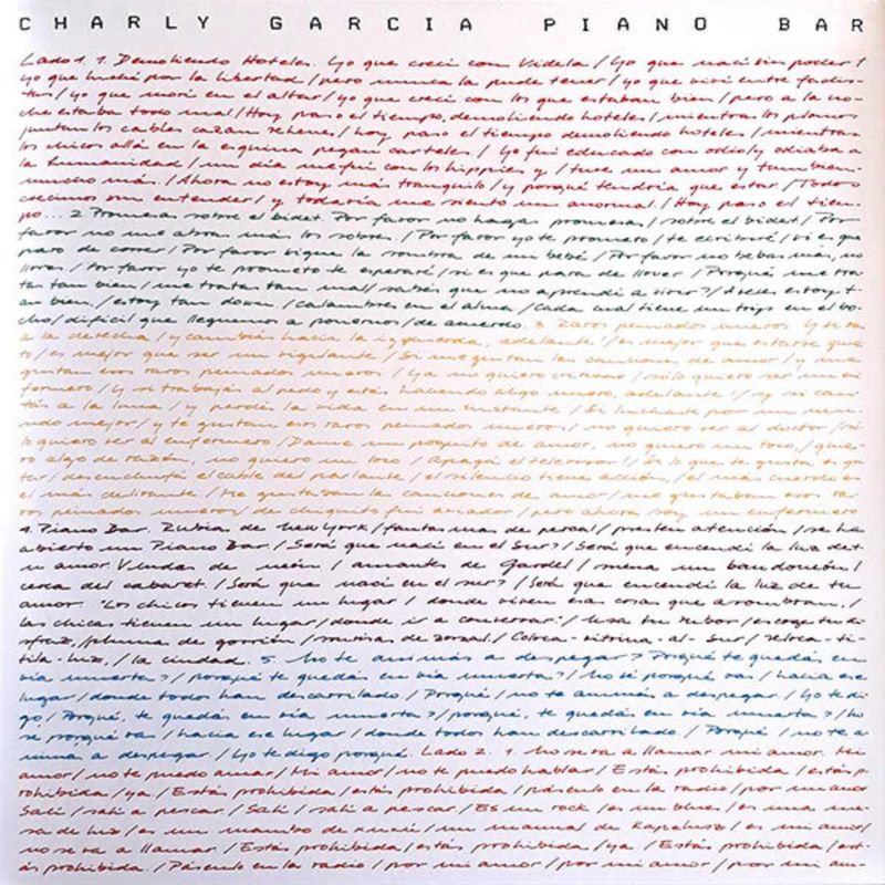 GRUPO LASER DISC - VINILO CHARLY GARCIA PIANO BAR 1LP