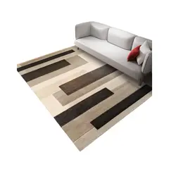 GENERICO - Alfombra Moderna Antideslizante Diseño Geométrico 3D 200X160cm