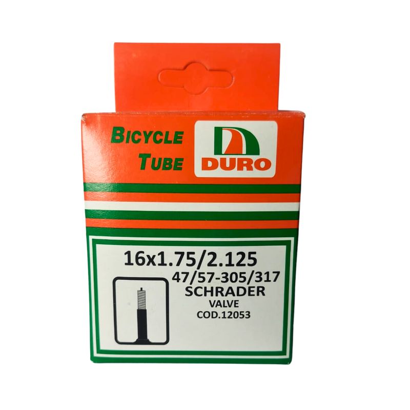 DURO - Camara 16 X 1 75 2 125 Duro V Auto A V Bicicleta