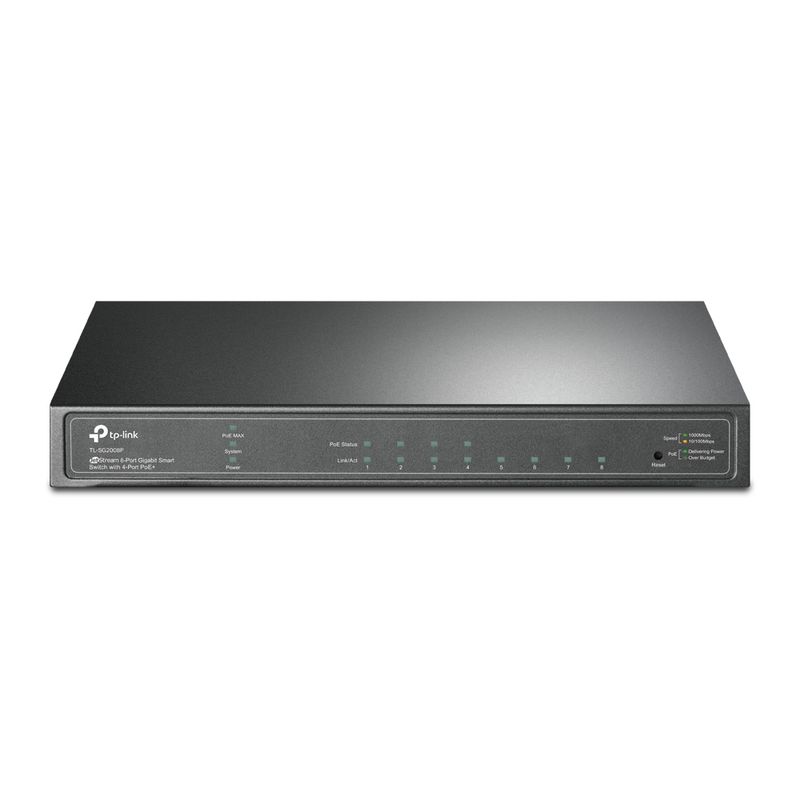 TP LINK - Switch Administrable 8 Puertos Gigabit con 4 PoE+ TL-SG2008P Omada