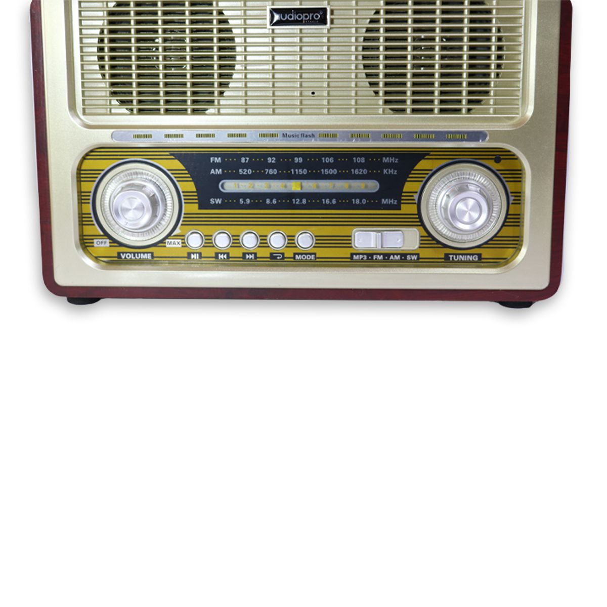 AUDIO PRO - Radio Retro Bluetooth Portátil Usb Auxiliar 055