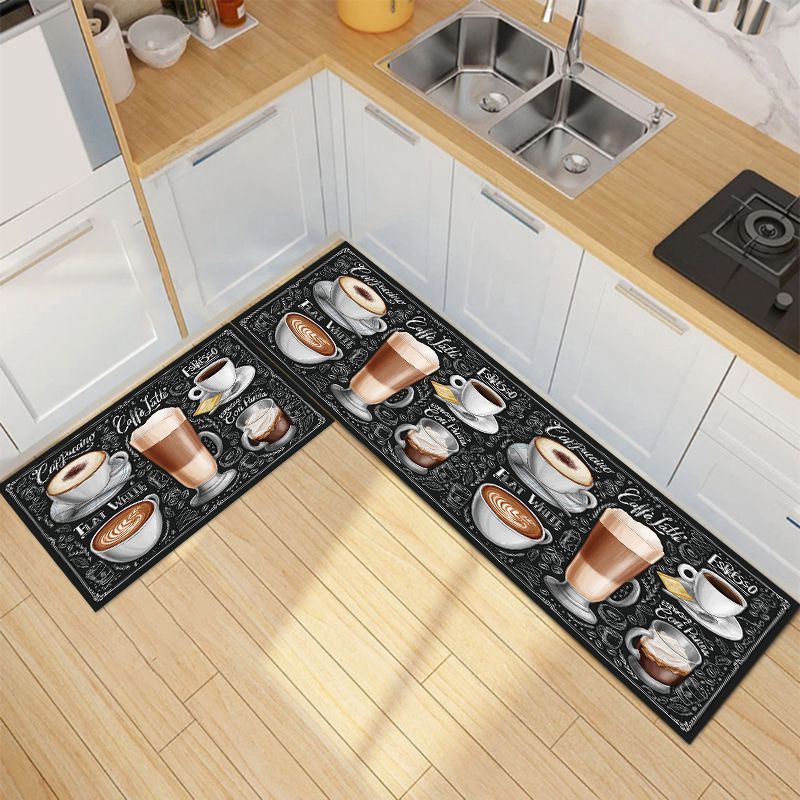 GENERICO - Pack 2 Alfombra De Cocina Antideslizante Piso Entrada De Hogar