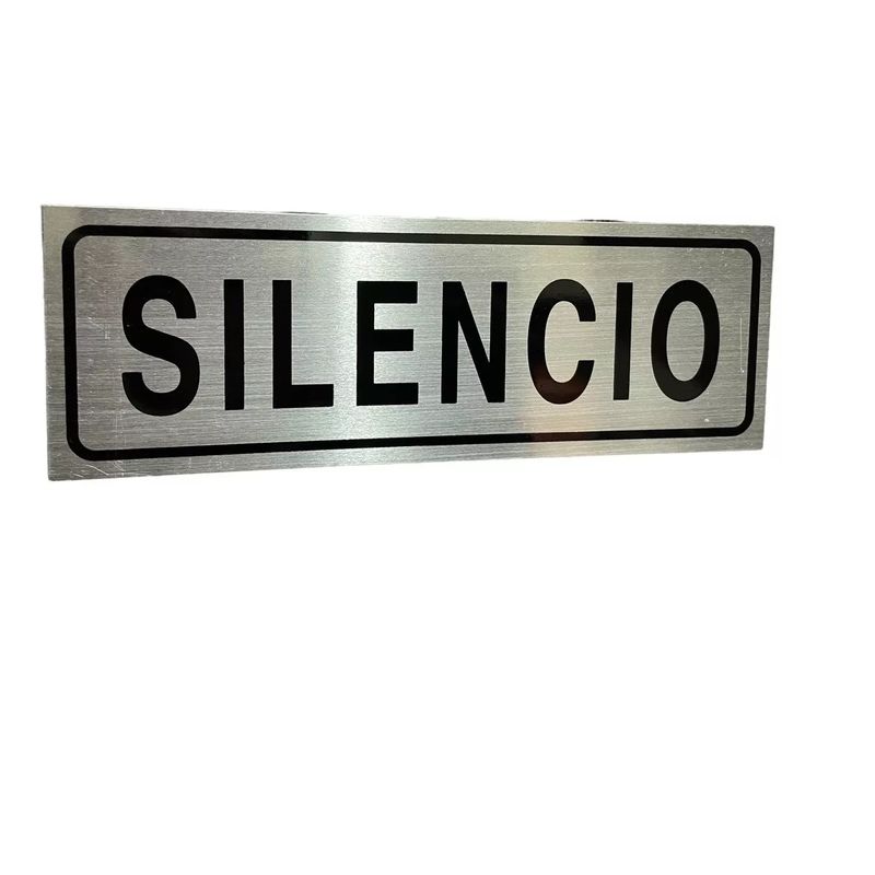 GENERICO - Señalética Silencio Rígida 18cm X 6cm