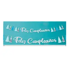 GENERICO - Guirnalda Feliz Cumpleaños Plateada