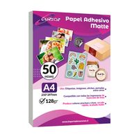 Papel Adhesivo Matte A4128g 50 Hjs