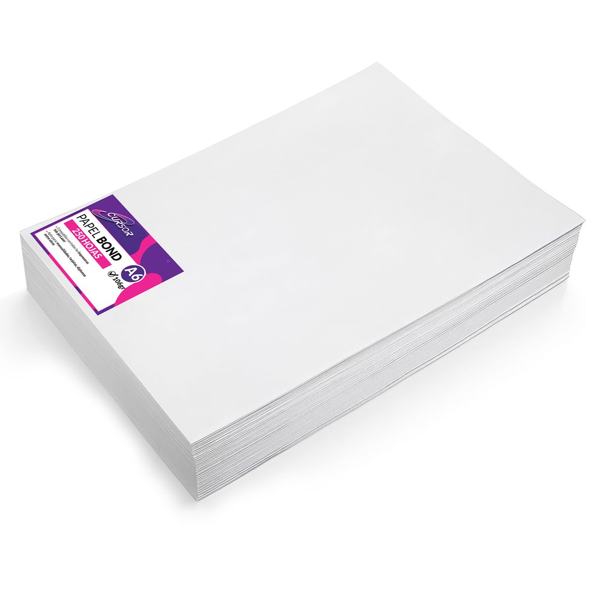 BOND - Papel Bond 106gr A6 250h Agendas Diarios Notas Cursor