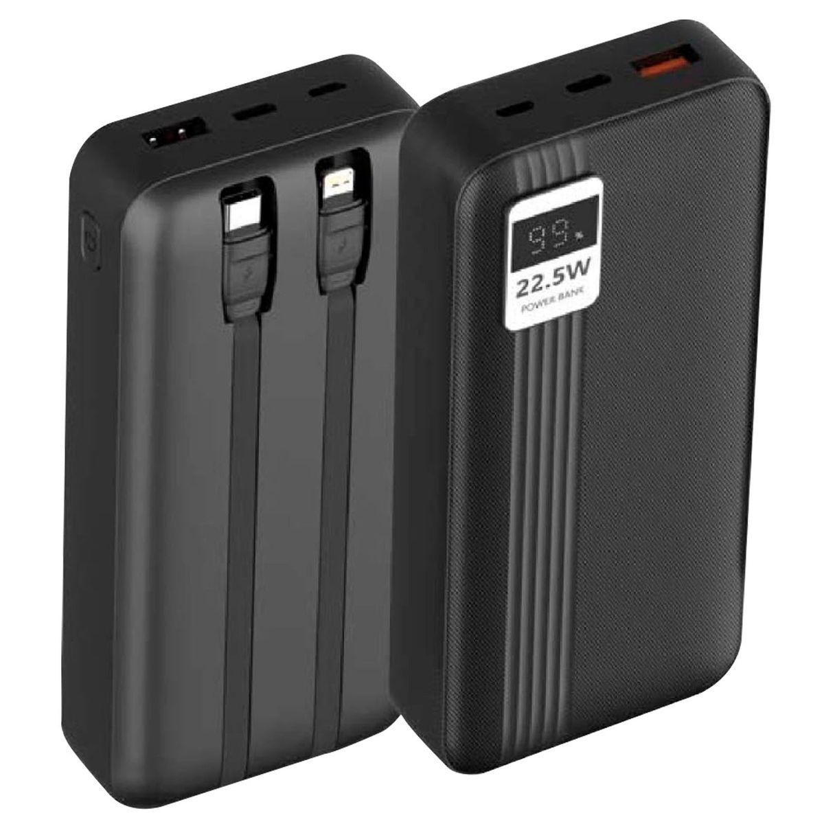 TECNOLAB - Bateria Externa Power Bank Carga Rapida 20000mah TL539 Negro