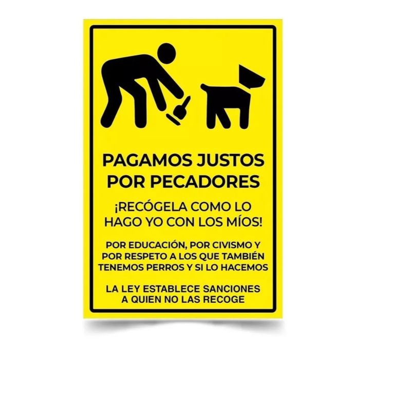 GENERICO - Señalética Recoger Heces De Perros 45x30cm