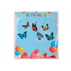 GENERICO - Guirnalda de Mariposa Colores Surtidos