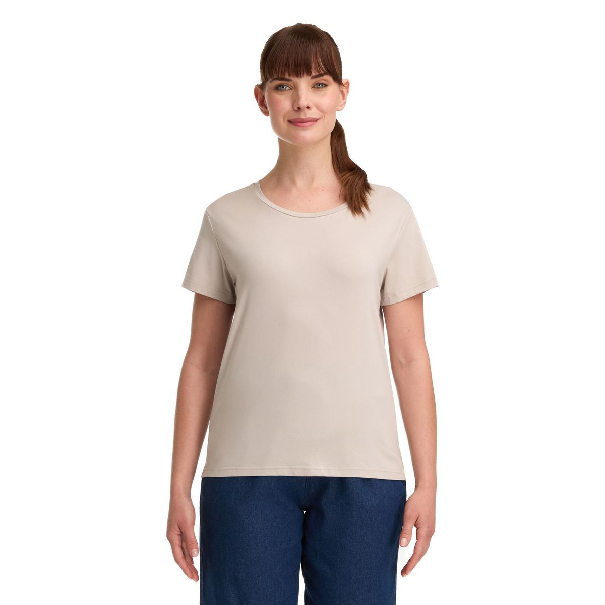 PANAMA JACK - Polera Manga Corta Mujer Beige Panama Jack