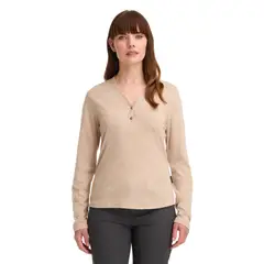 PANAMA JACK - Polera Manga Larga Mujer Beige