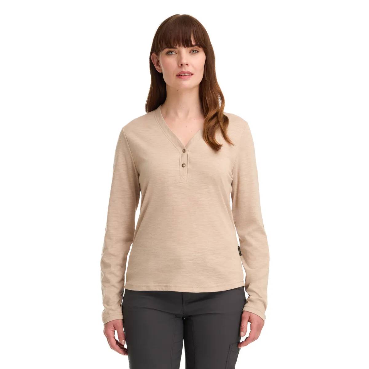 PANAMA JACK - Polera Manga Larga Mujer Beige Panama Jack