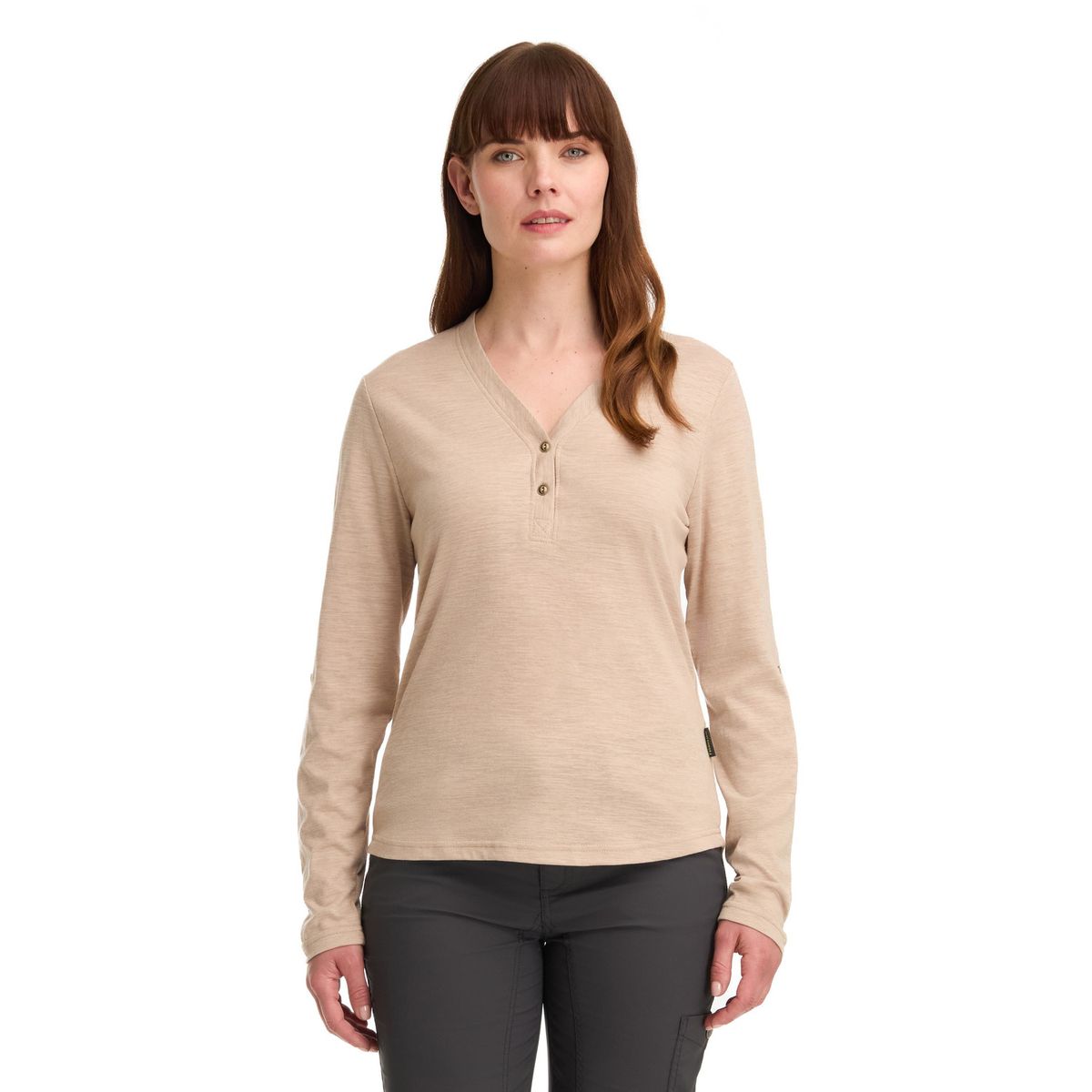 PANAMA JACK - Polera Manga Larga Mujer Beige Panama Jack