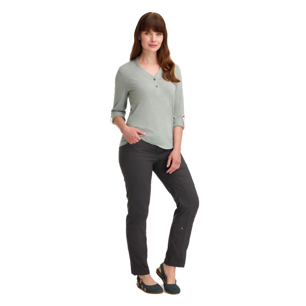 PANAMA JACK - Polera Manga Larga Mujer Petróleo Panama Jack