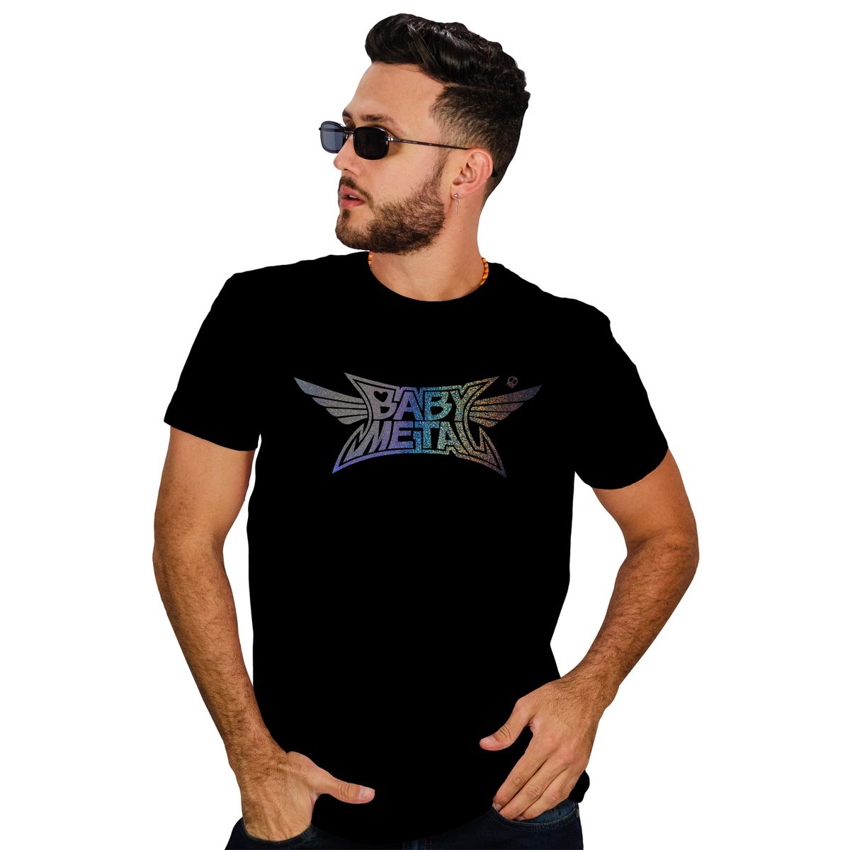 GENERICO - Polera hombre diseño Babymetal holográfico D2