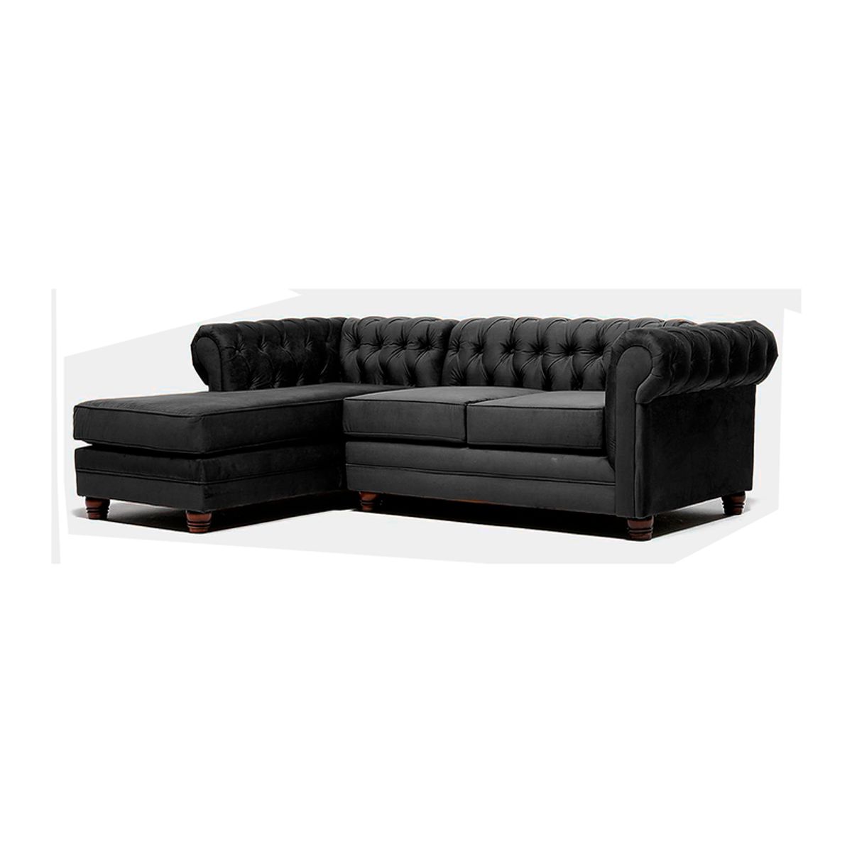 BARRA DESIGN - SECCIONAL CHESTERFIELD IZQUIERDO NEGRO…