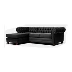 BARRA DESIGN - SECCIONAL CHESTERFIELD IZQUIERDO NEGRO