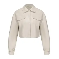 TIOZONEY - Chaqueta de PU holgada para mujer