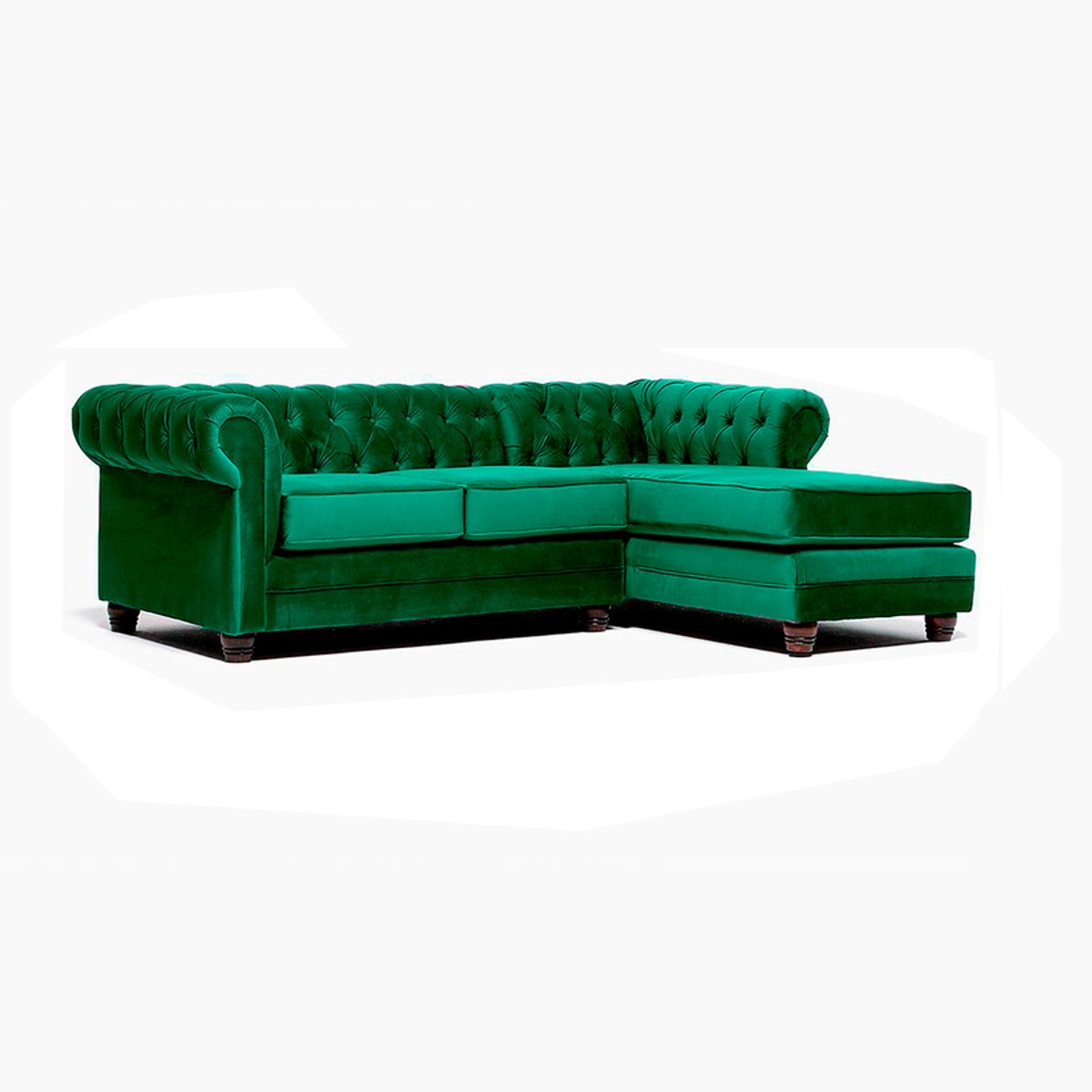 BARRA DESIGN - SECCIONAL CHESTERFIELD DERECHO VERDE…