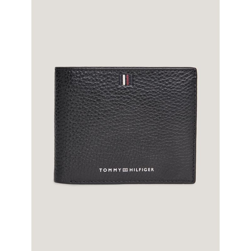 TOMMY HILFIGER - Billetera Centar De Cuero Negro Tommy Hilfiger