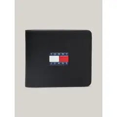 TOMMY HILFIGER - Billetera Heritage Plegable Negro