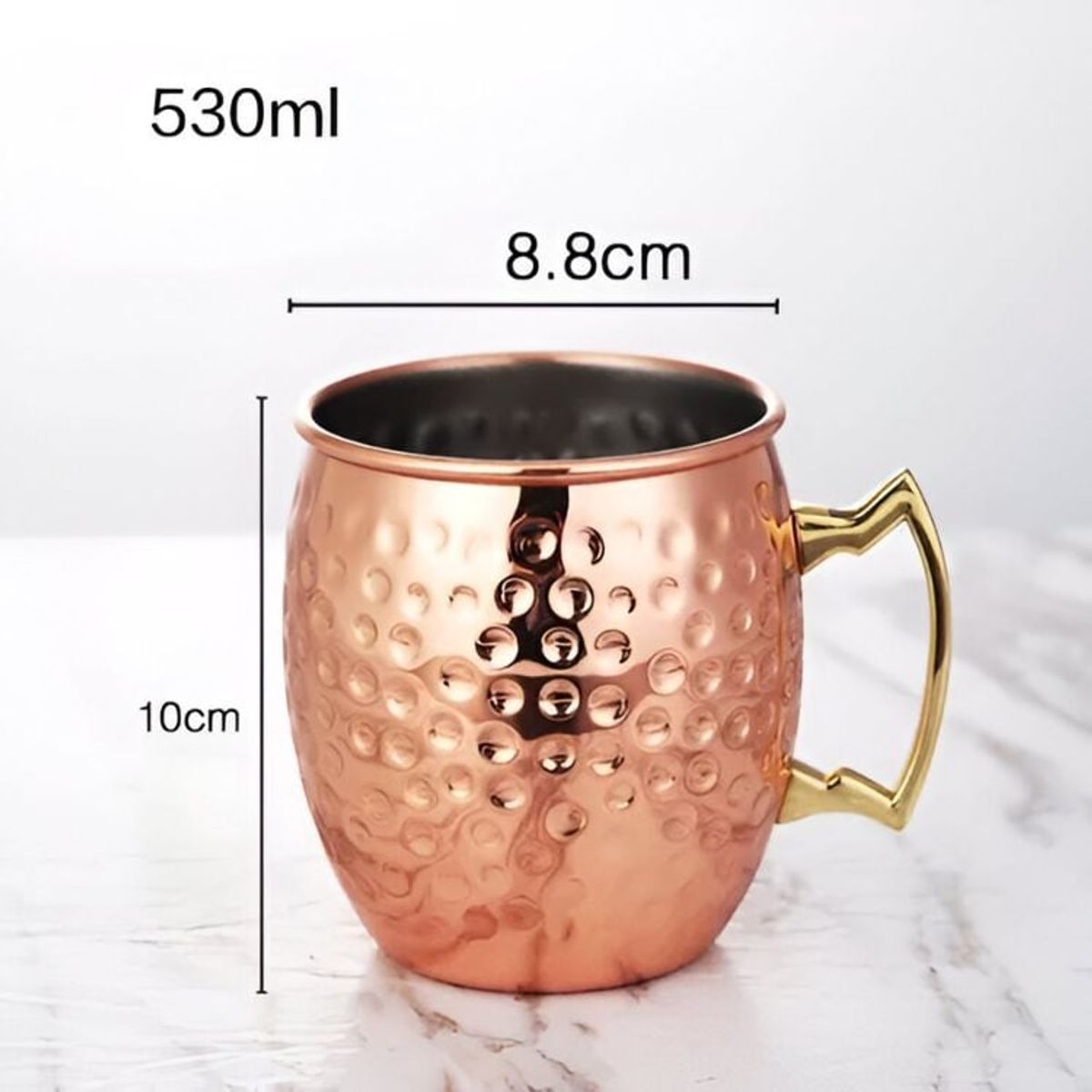 CRUSEC - Pack 2 Tazas De Cobre Para Bebidas De Moscow Mule 500ml